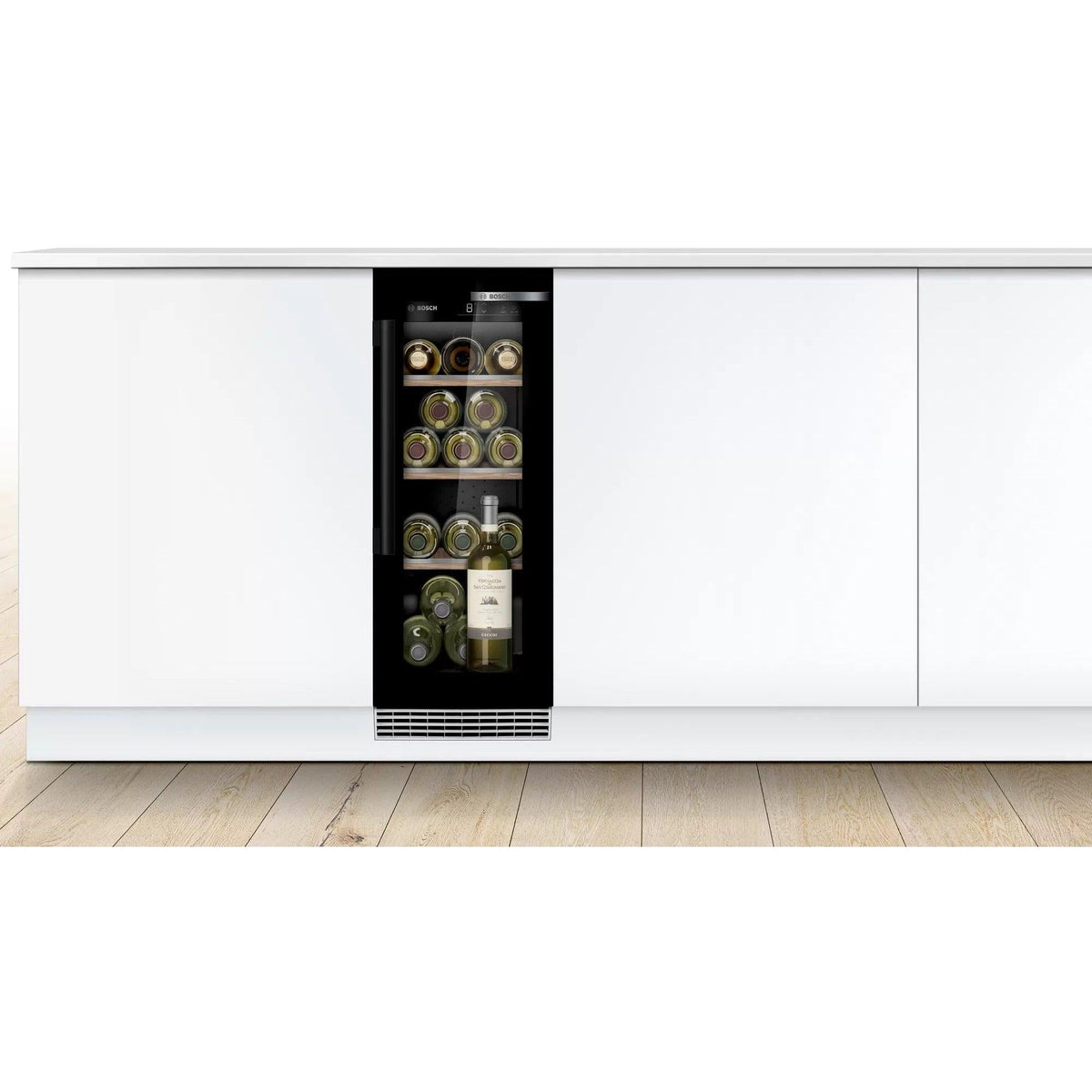 Bosch Serie 6 58L Built-Under Wine Cooler - Black | KUW20VHF0G from DID Electrical - guaranteed Irish, guaranteed quality service. (6977653702844)