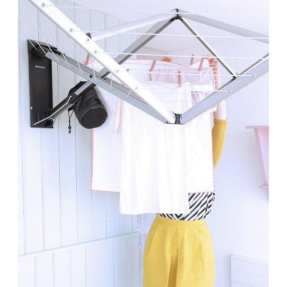 Brabantia 24M WallFix Dryer with Protection Cover - Metallic Grey | 375842 from DID Electrical - guaranteed Irish, guaranteed quality service. (6890920476860)