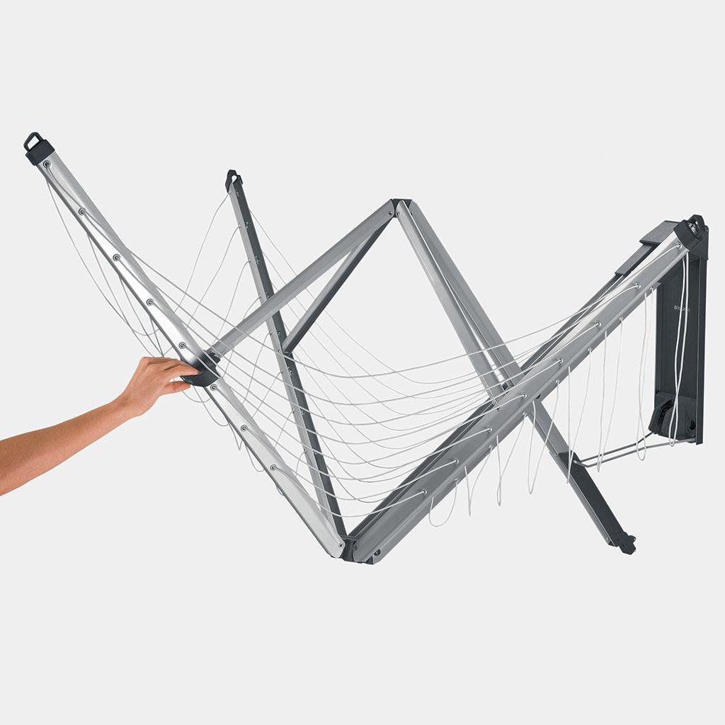 Brabantia 24M WallFix Dryer with Protection Cover - Metallic Grey | 375842 from DID Electrical - guaranteed Irish, guaranteed quality service. (6890920476860)