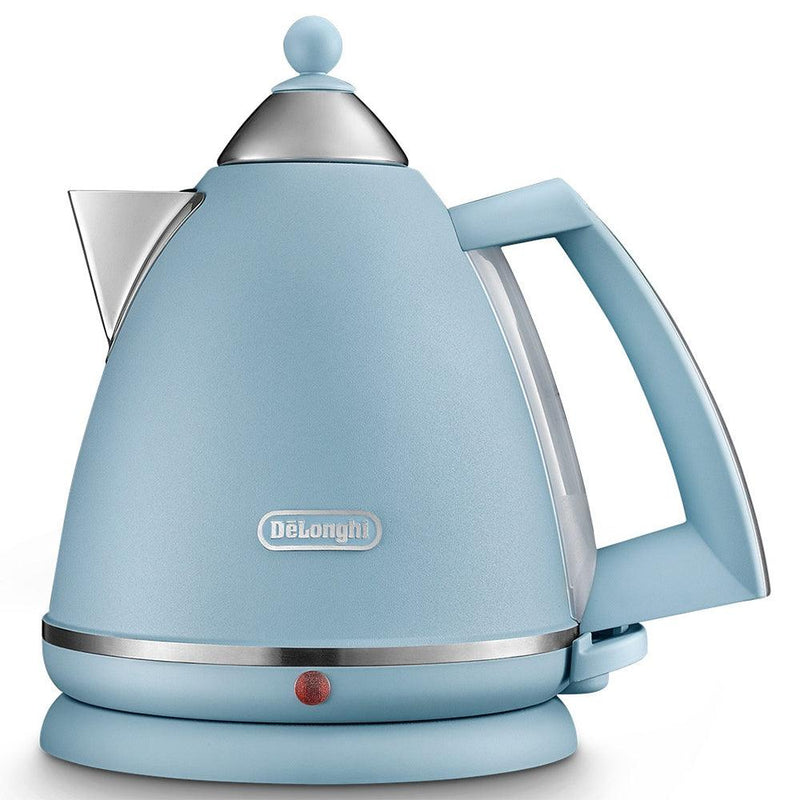 DeLonghi Argento Flora 1.7L Kettle - Blue | KBX3016.AZ from DID Electrical - guaranteed Irish, guaranteed quality service. (6890772168892)