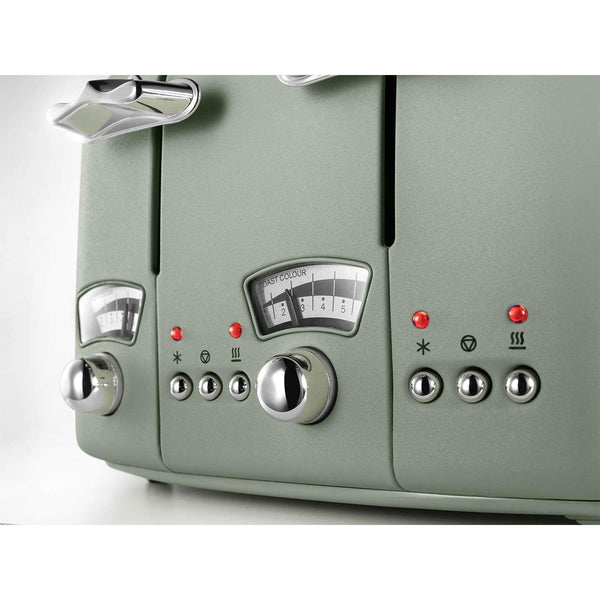 DeLonghi Argento Flora 1800W Slice Toaster Green| DID