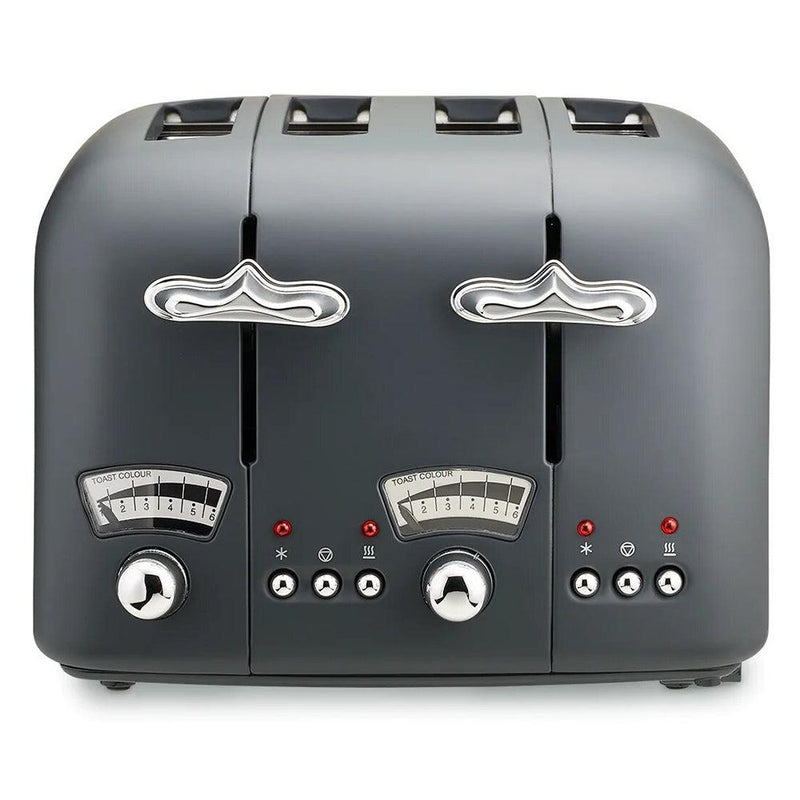 DeLonghi Argento Silva 1800W 4 Slice Toaster - Grey | CT04.GY (7105842872508)
