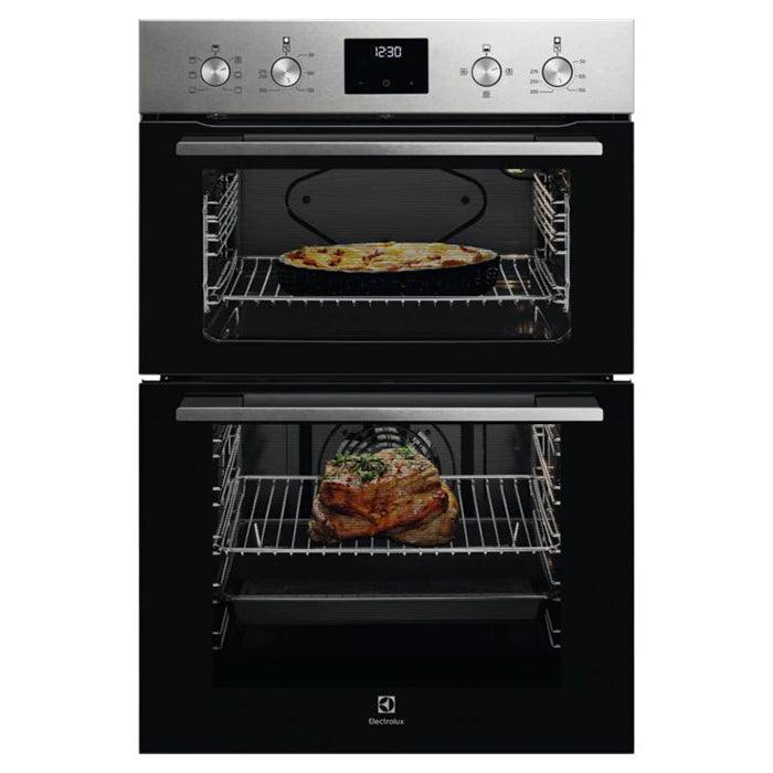 Electrolux 59CM Built-In Electric Double Oven - Stainless Steel | KDFGE40TX from DID Electrical - guaranteed Irish, guaranteed quality service. (6977586856124)