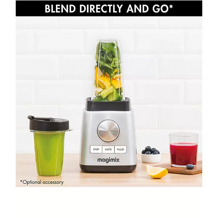 Magimix Blender Power 3 1.2L 1000W Compact Blender - Matte Chrome | 11641 from Magimix - DID Electrical
