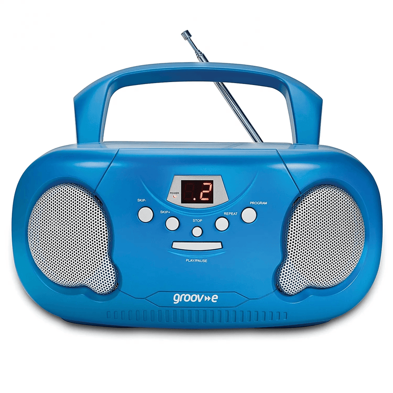Groov-e Portable CD Player with Radio - Blue | GVPS733BE (7517091561660)