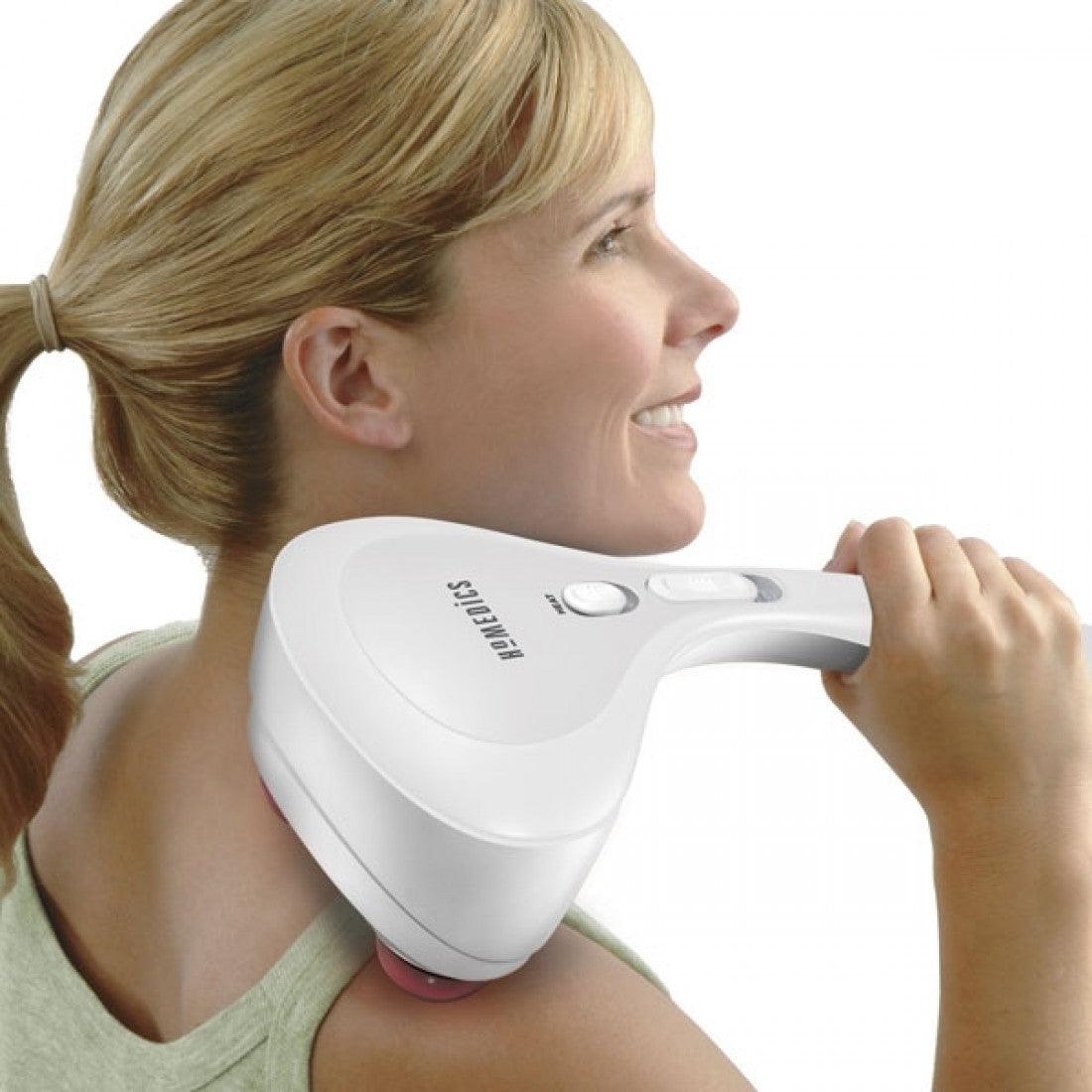 HoMedics Compact Percussion Massager with Heat - Grey & White | PA-MHA-GB from DID Electrical - guaranteed Irish, guaranteed quality service. (6977547567292)