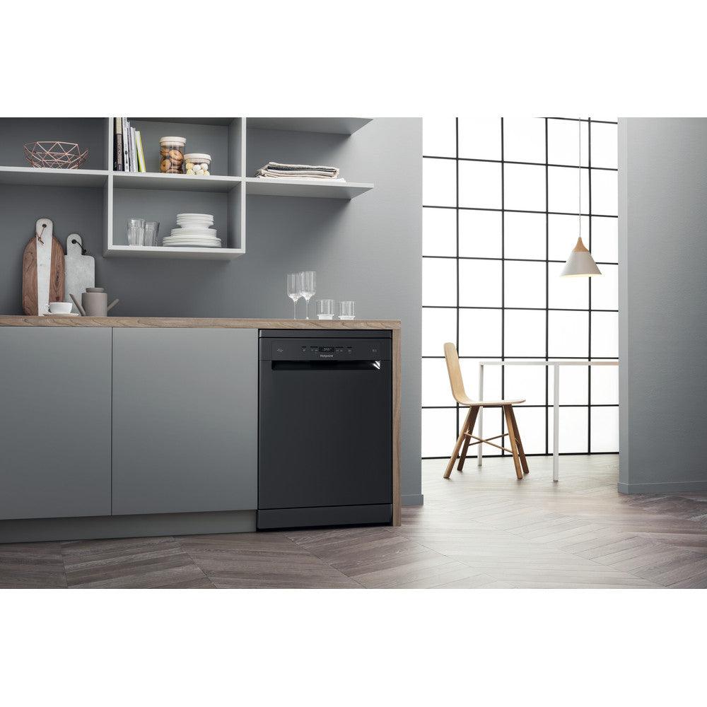 Hotpoint 60CM Freestanding Standard Dishwasher - Black | HFC3C26WCBUK from DID Electrical - guaranteed Irish, guaranteed quality service. (6977638924476)