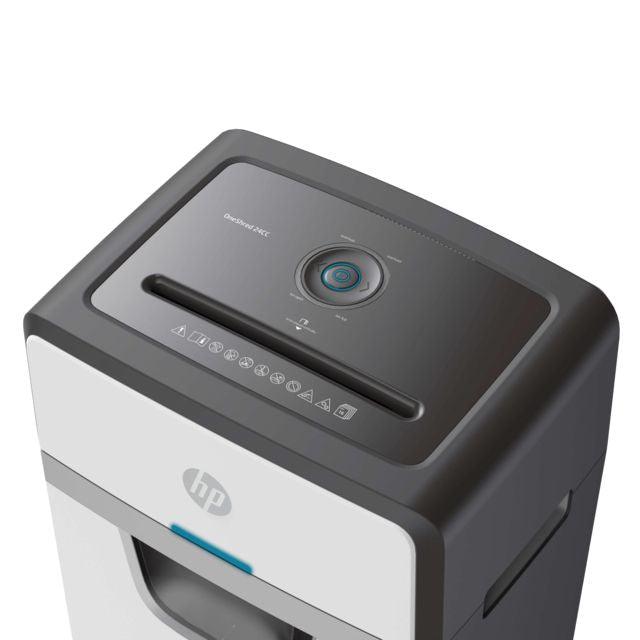 HP OneShred 24 Cross Cut 30L Shredder - Black & White | HP2807 from DID Electrical - guaranteed Irish, guaranteed quality service. (6977630568636)