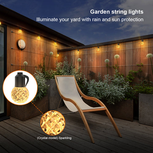 Secret Garden Collection Leora 15M LED Garden String Lights - Black | GL15WW (7553815150780)