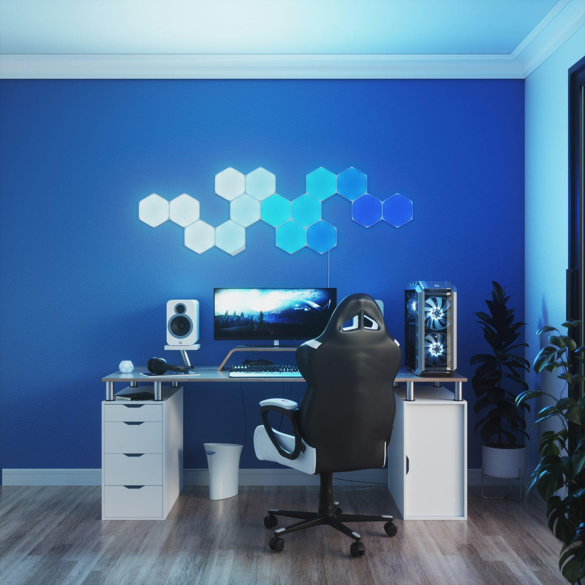 Nanoleaf Shapes Hexagon Starter Kit Pack of 15 - White | NL42-6002HX15 (6977567424700)