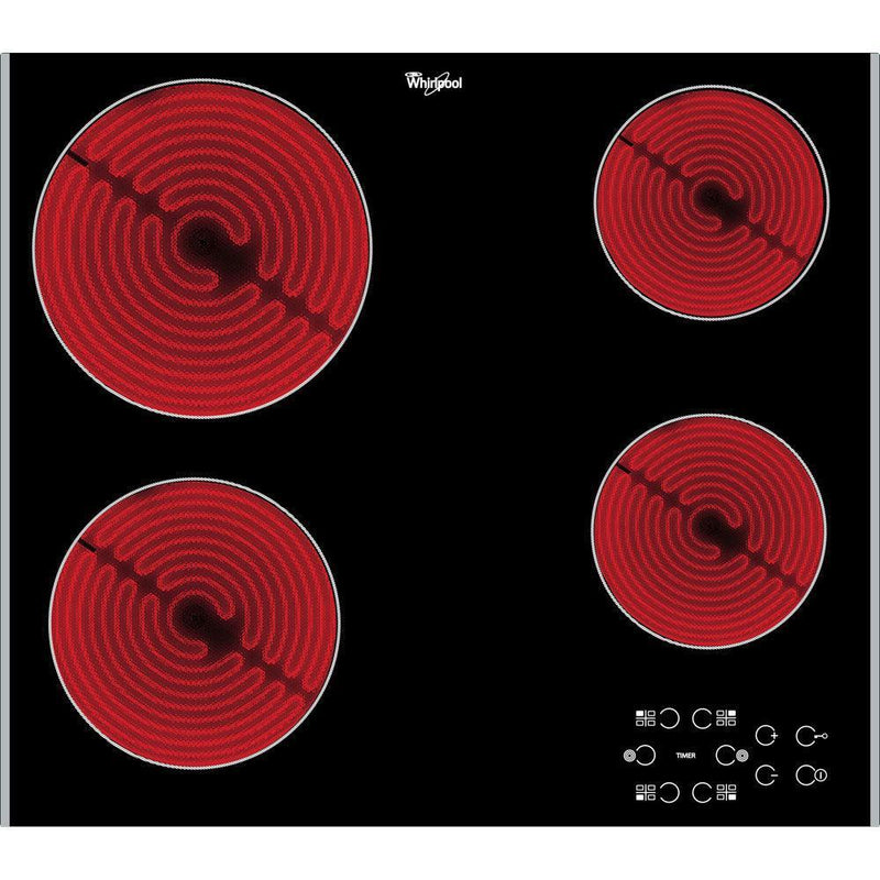 Whirlpool 60cm Built-In Ceramic Hob - Black | AKT8090LX from DID Electrical - guaranteed Irish, guaranteed quality service. (6890760634556)