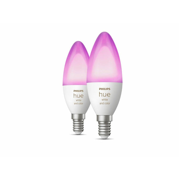 PHILIPS Hue White and Color Ambiance LED E14, 5,3 watts, pack double -  8719514356719