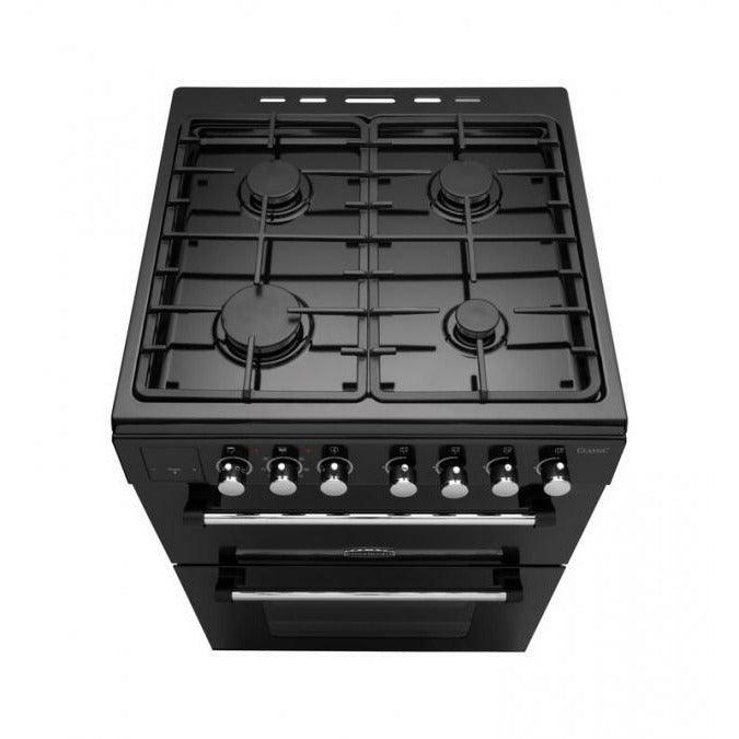 Rangemaster Classic 60cm Gas Cooker - Black & Chrome | CLA60NGFBL/C (7172745658556)