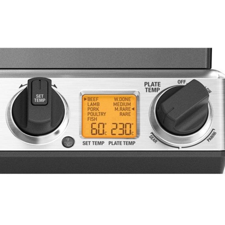 Sage 2400W Cast Aluminium Non-stick Smart Grill Pro - Brushed Stainless Steel | BGR840BSS (7172746772668)