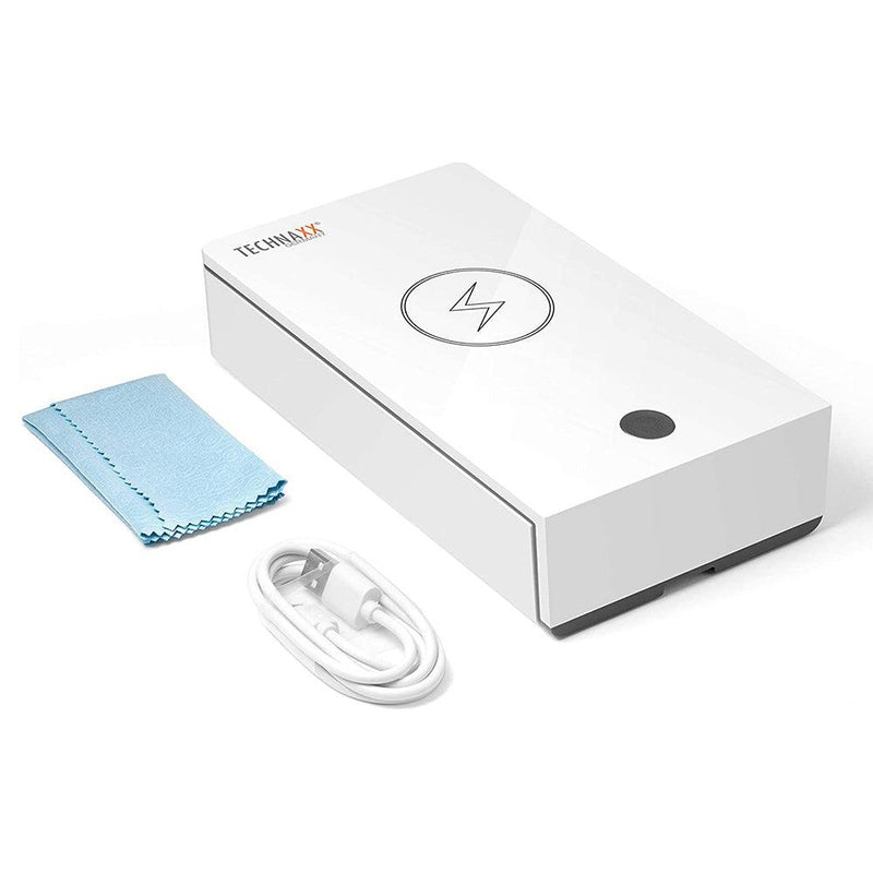 Technaxx UV Anti-Virus Disinfection Wireless Charging Box - White | TX-148 from DID Electrical - guaranteed Irish, guaranteed quality service. (6977469841596)