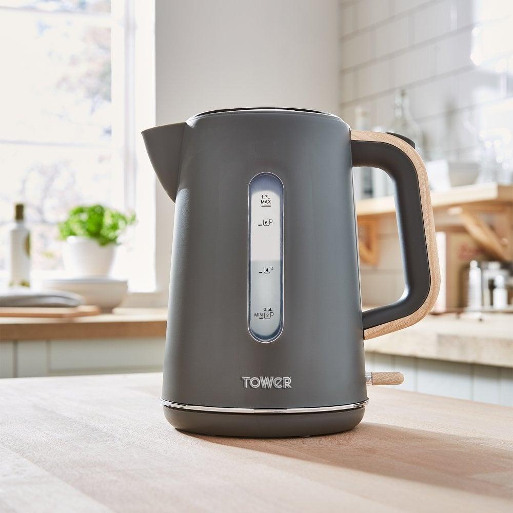 Tower 1.7L Scandi Rapid Boil Kettle - Grey | T10037G from DID Electrical - guaranteed Irish, guaranteed quality service. (6890839277756)