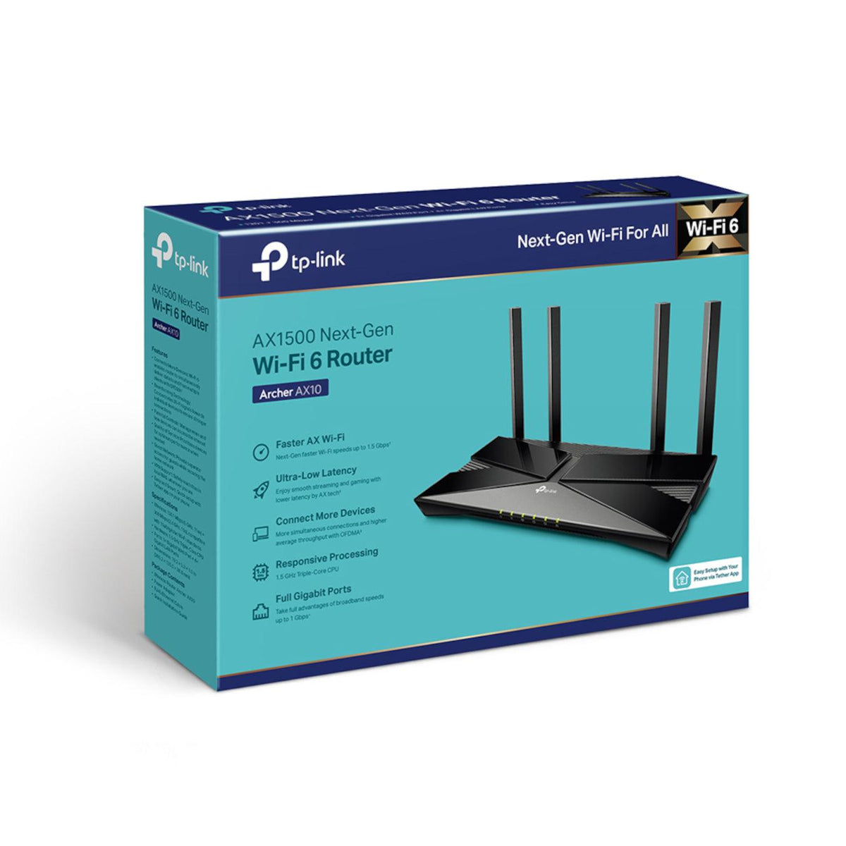 TP-Link AX1500 Wireless Dual-Band Gigabit Wi-Fi 6 Router | ARCHER AX10 (7245578240188)