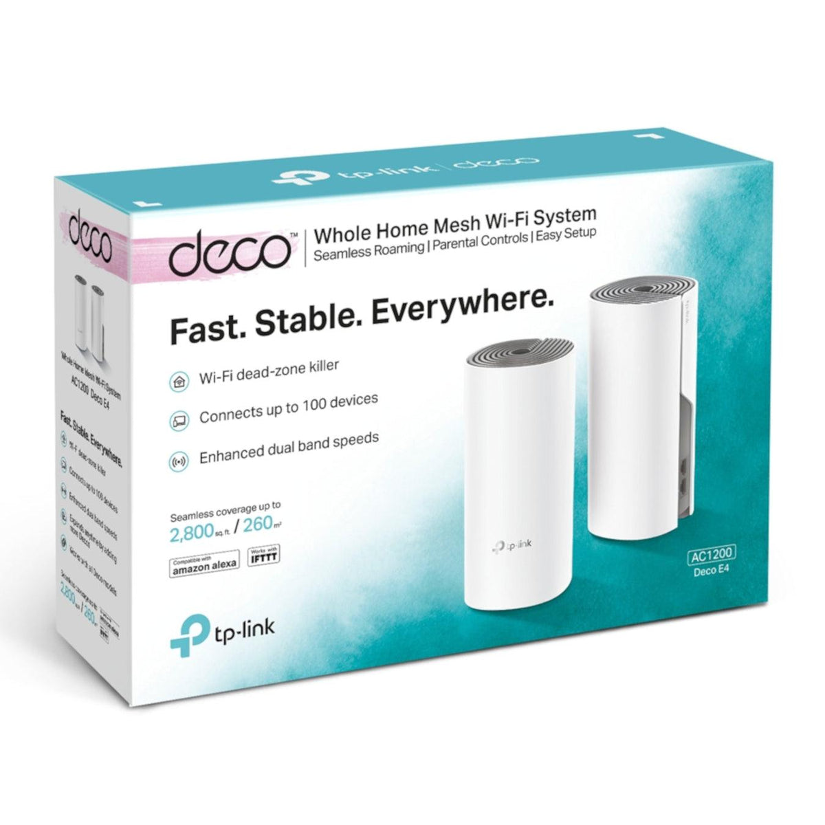 TP-Link Deco E4 Whole Home Mesh Wi-Fi System | DECOE4 (2 pack) (6977419968700)