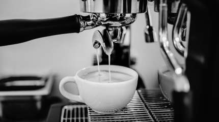 coffee machine brewing an espresso