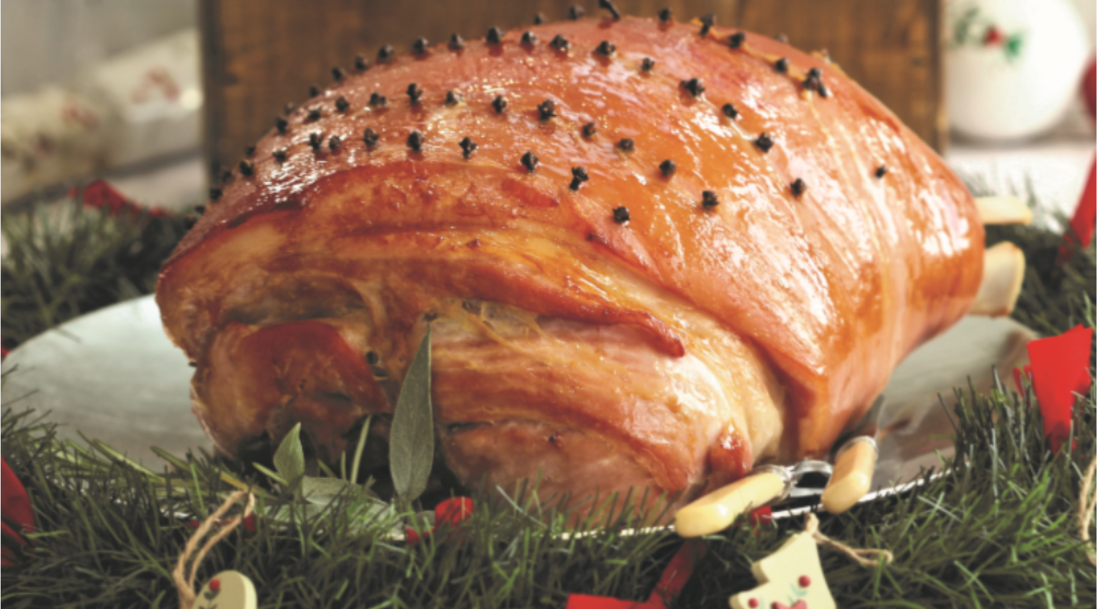 Christmas Recipes: Baked Ham with Mustard & Cider Glaze ()