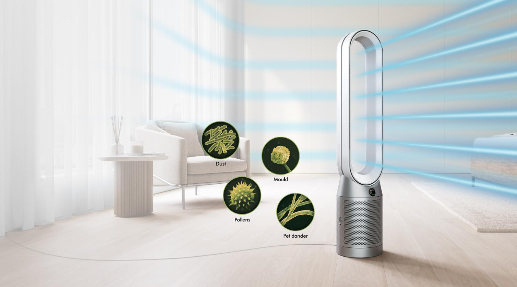 Dyson Cool Autoreact TP7A Purifying Fan - White & Nickel | 419864-01