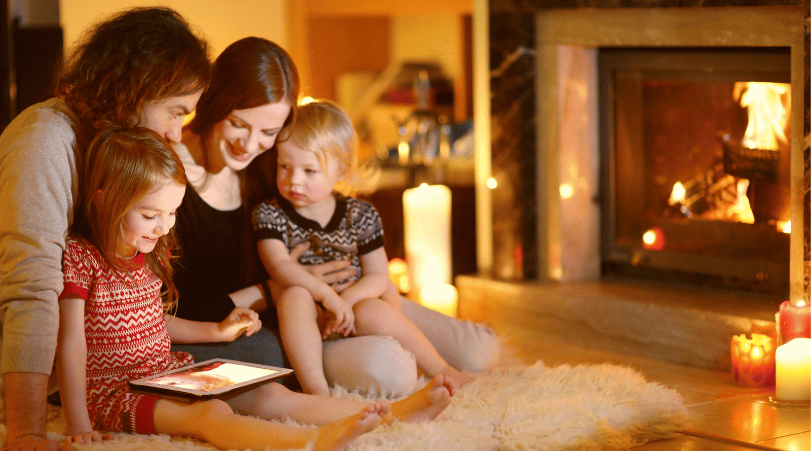 Family during winter ()