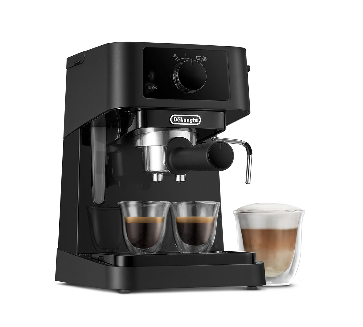 DeLonghi Stilosa Barista Espresso Machine & Cappuccino Maker - Black | EC230.BK