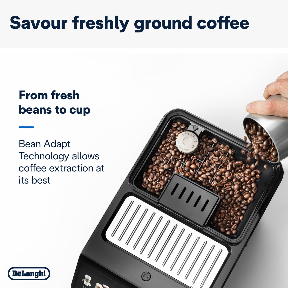 DeLonghi Eletta Explore Bean to Cup Coffee Machine with Cold Brew Technology - Titanium | ECAM450.86.T