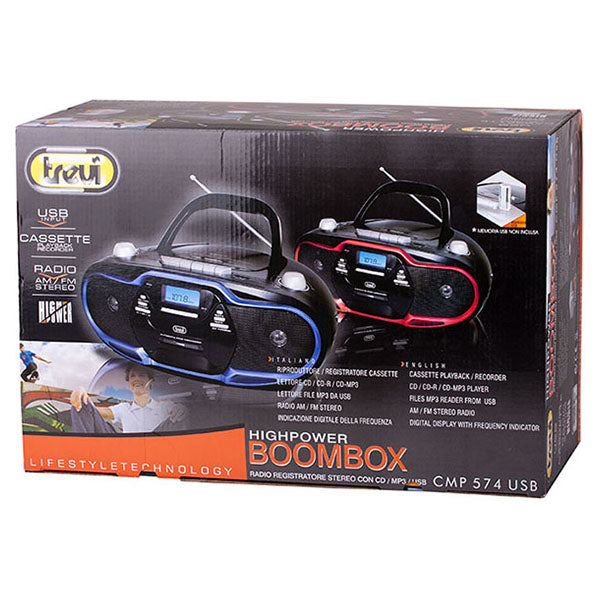 Trevi CMP 574 Portable Stereo CD Player - Blue | 031088 from Trevi - DID Electrical