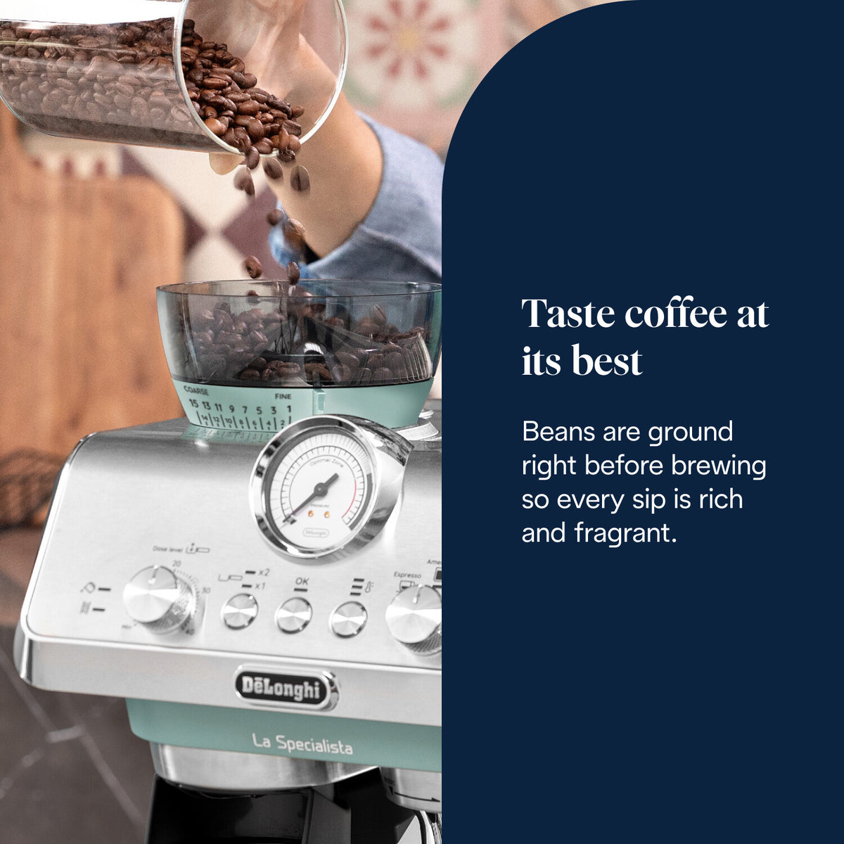 DeLonghi La Specialista Arte Bean to Cup Coffee Machine - Green | EC9155.GR