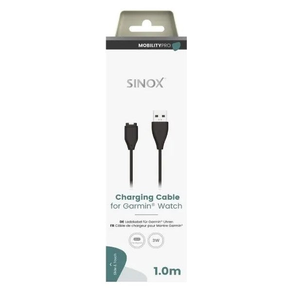 Sinox Pro Charging Cable for Garmin Watch - Black | 050746 from Sinox - DID Electrical