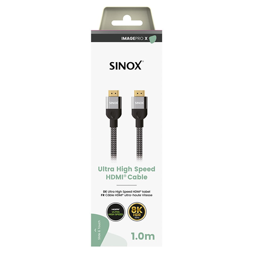 Sinox Pro X 1M Ultra High Speed HDMI Cable - Black | 051835 from Sinox - DID Electrical