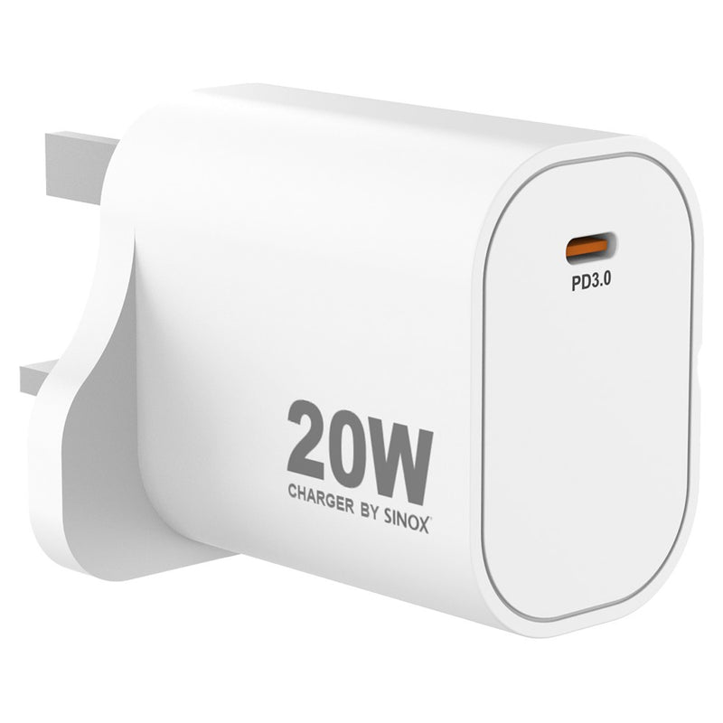 Sinox Pro 20W USB-C Wall Charger - White | 054522 from Sinox - DID Electrical