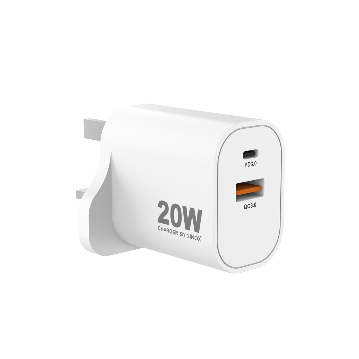 Sinox Pro 20W USB-A USB-C Wall Charger - White | 054539 from Sinox - DID Electrical