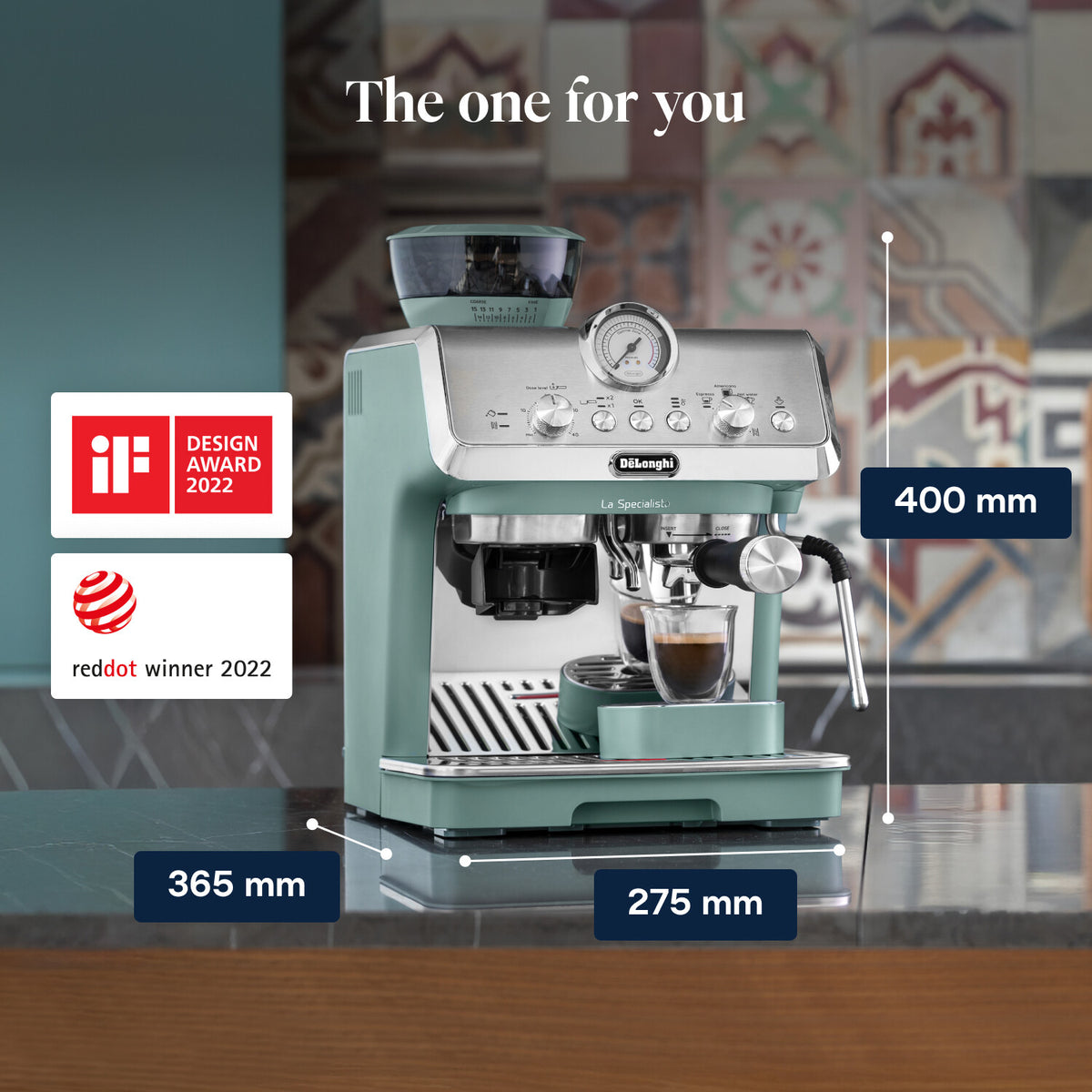 DeLonghi La Specialista Arte Bean to Cup Coffee Machine - Green | EC9155.GR