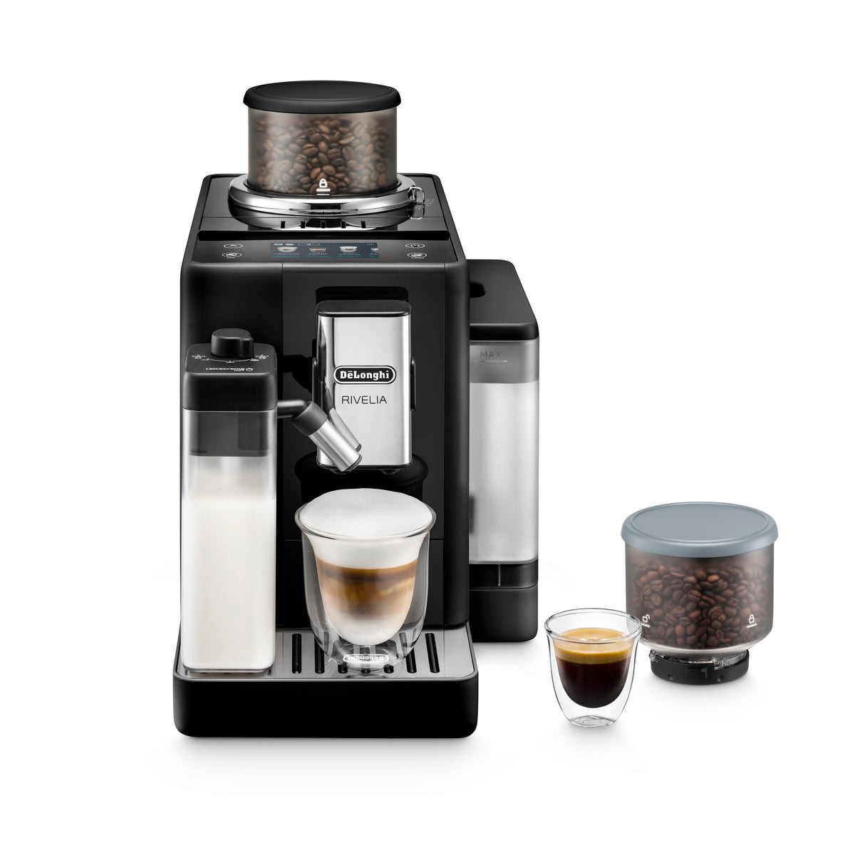 DeLonghi Rivelia 1.4L Automatic Bean to Cup Coffee Machine - Onyx Black | EXAM440.55.B