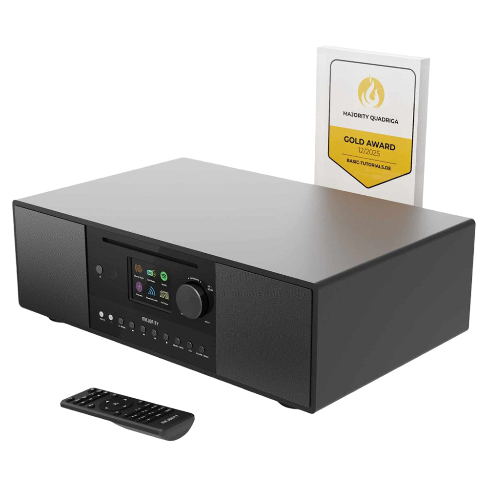 Majority Quadriga Internet Radio Music System - Black | 1000002837 from Majority - DID Electrical