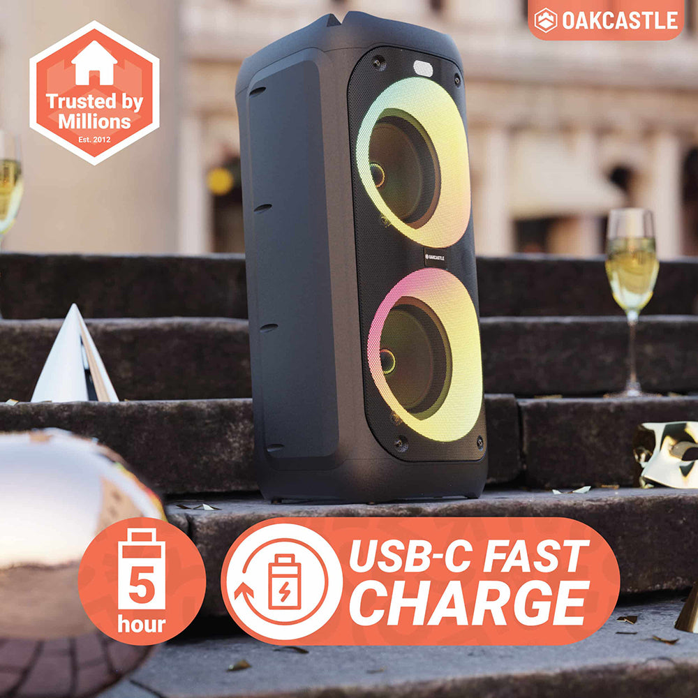 Oakcastle PS200 Portable Karaoke Party Speaker - Black | 1000002980 from Oakcastle - DID Electrical