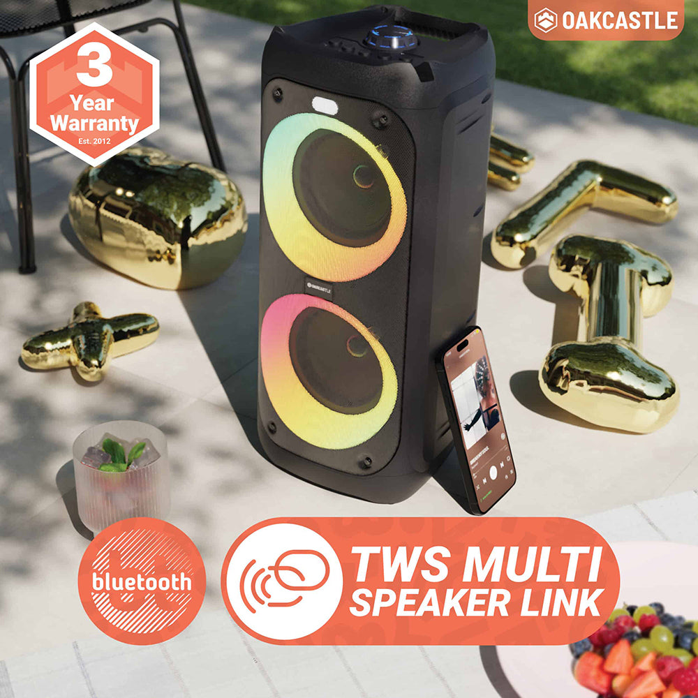 Oakcastle PS200 Portable Karaoke Party Speaker - Black | 1000002980 from Oakcastle - DID Electrical