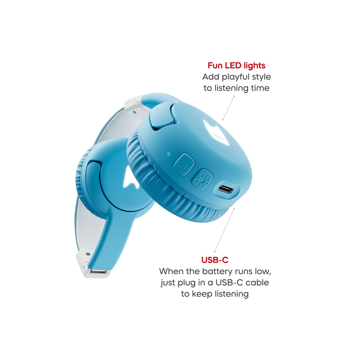 Tonies On-Ear Wireless Headphone for Kids - Sky Blue | 10003280 from Tonies - DID Electrical