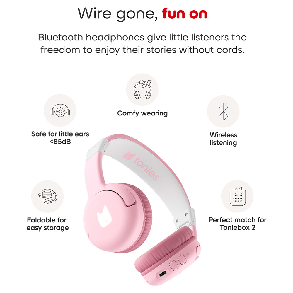 Tonies On-Ear Wireless Bluetooth Headphone for Kids - Cloud Pink | 10003282 from Tonies - DID Electrical