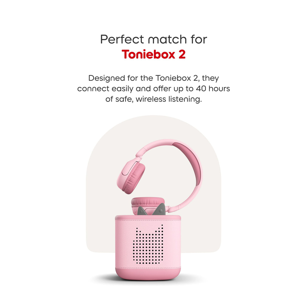 Tonies On-Ear Wireless Headphone for Kids - Cloud Pink | 10003282 from Tonies - DID Electrical