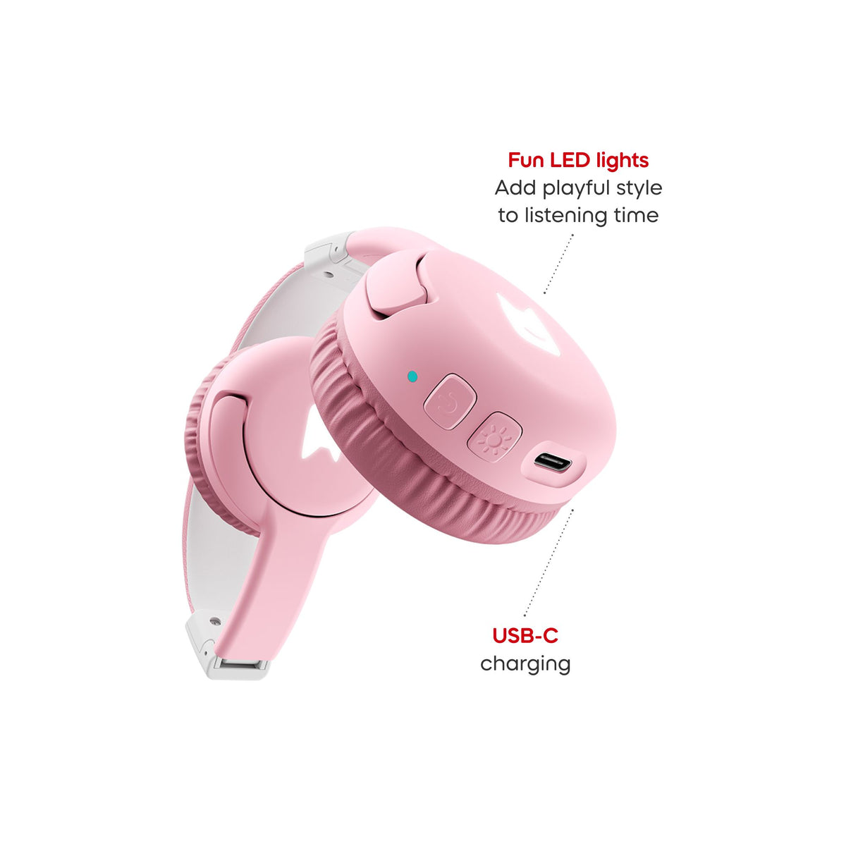 Tonies On-Ear Wireless Headphone for Kids - Cloud Pink | 10003282 from Tonies - DID Electrical