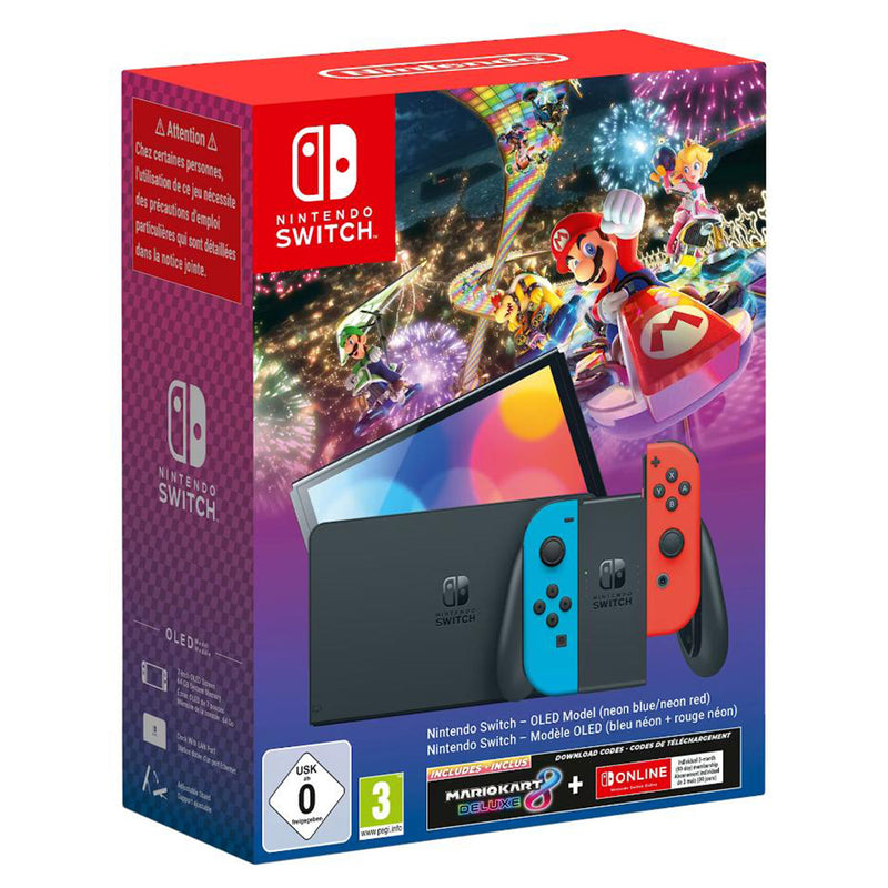 Nintendo Switch OLED Model Gaming Console Bundle - Neon Blue & Neon Red | 10012403 from Nintendo - DID Electrical