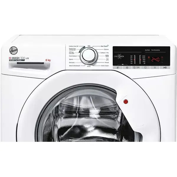 Hoover H-Wash 300 NFC 8KG 1400 RPM Freestanding Washing Machine - White | H3W48TA4/1-80 from Hoover - DID Electrical