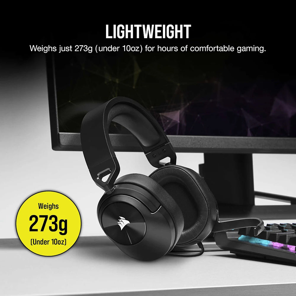 Corsair HS55 Over-Ear Wired Gaming Headset - Carbon | 106-CA-9011260-EU from Corsair - DID Electrical