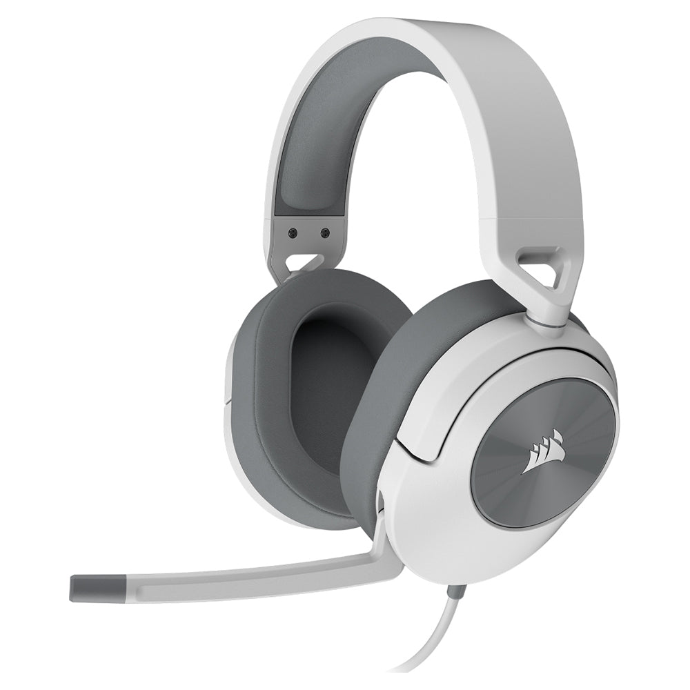 Corsair HS55 Over-Ear Wired Gaming Headset - White | 106-CA-9011261-EU from Corsair - DID Electrical