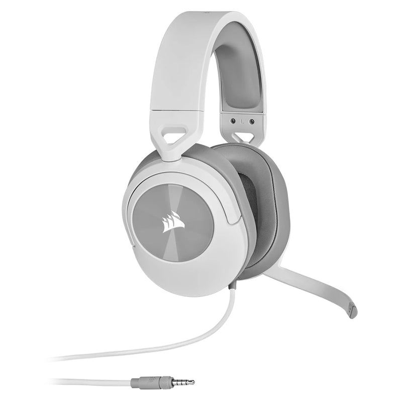 Corsair HS55 Over-Ear Wired Gaming Headset - White | 106-CA-9011261-EU from Corsair - DID Electrical