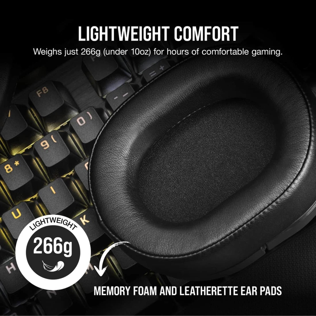 Corsair HS55 Over-Ear Wireless Bluetooth Gaming Headset - Carbon | 106-CA-9011280-EU from Corsair - DID Electrical