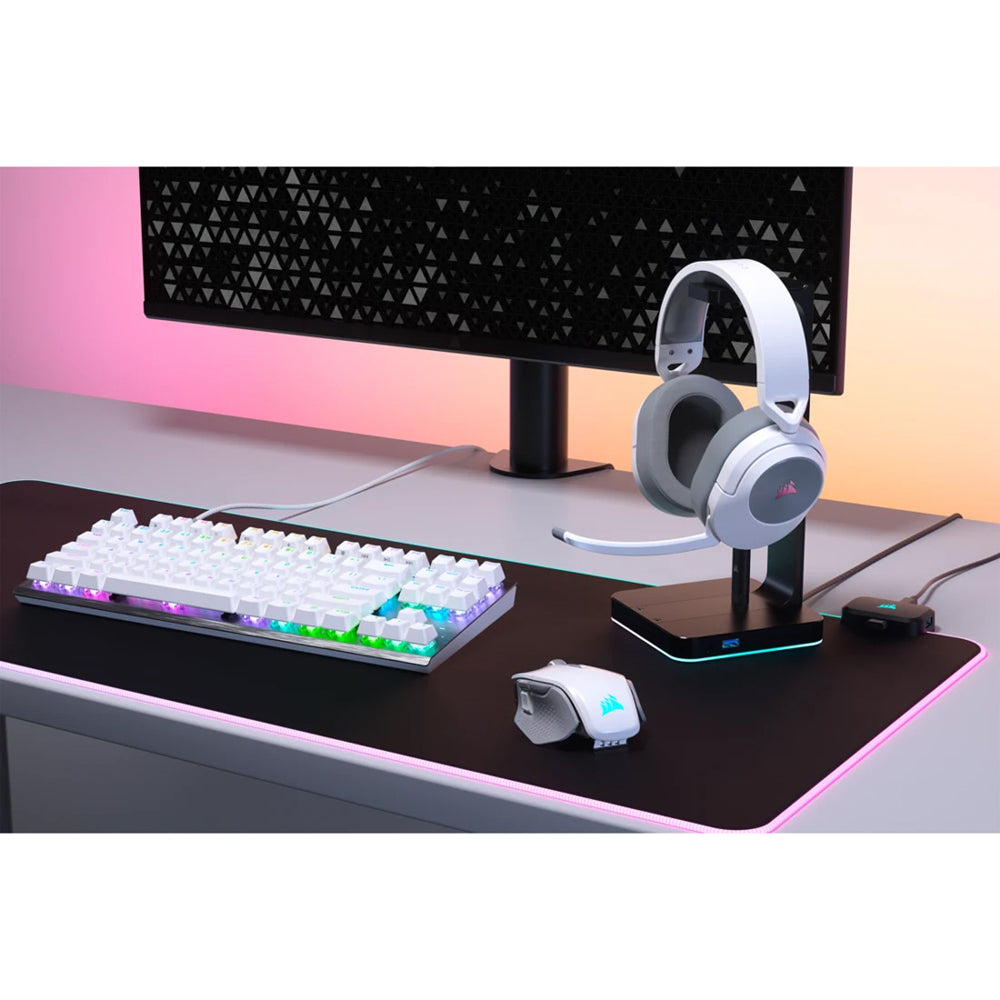 Corsair HS55 Over-Ear Wireless Bluetooth Gaming Headset - White | 106-CA-9011281-EU from Corsair - DID Electrical